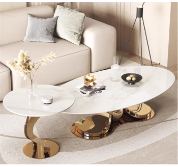 CJ21Light Luxury Sintered Stone Coffee Table