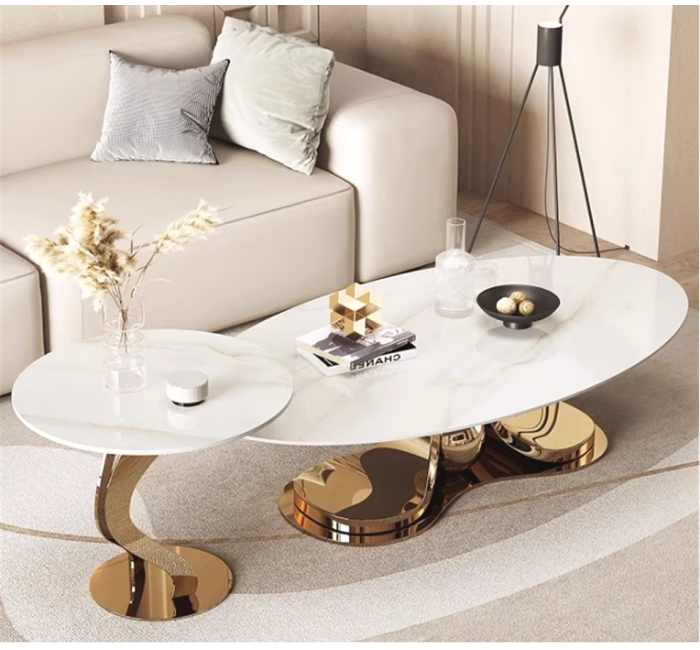 CJ21Light Luxury Sintered Stone Coffee Table