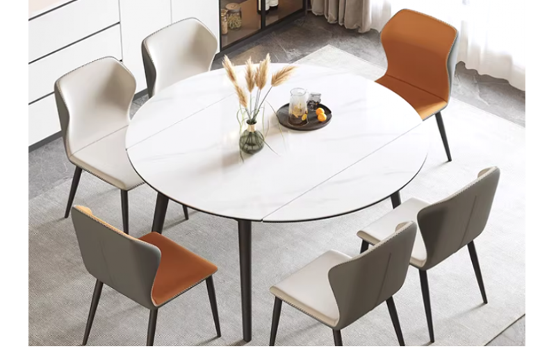 CZ18طاولة طعام قابلة للتمديد من الحجر الصناعي