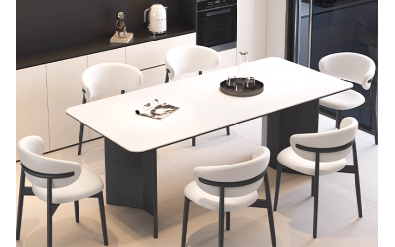 CZ08طاولة طعام من الحجر الصناعي