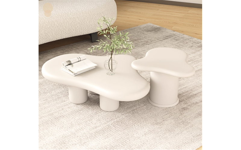 CJ24طاولة قهوة سحابية إبداعية بالطابع الكريمي