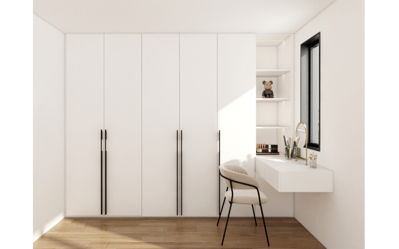 极简衣柜+梳妆台一体设计✨